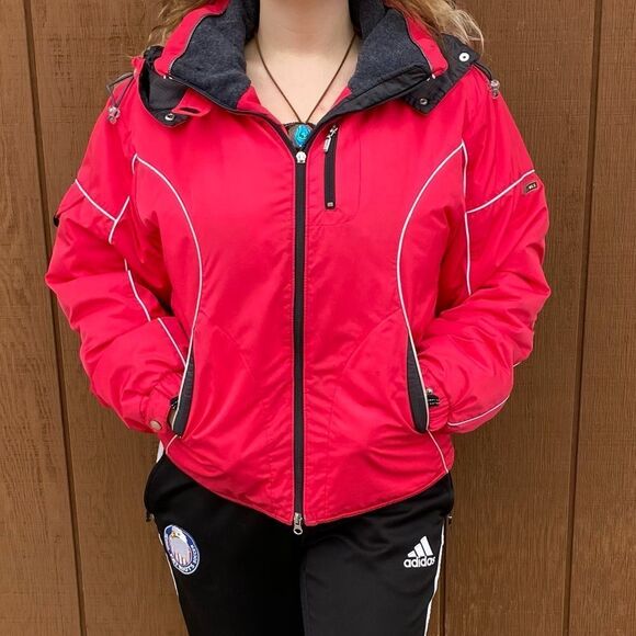 🍄 NILS Red Puffer Jacket for skiing / snowboarding - Picture 1 of 14